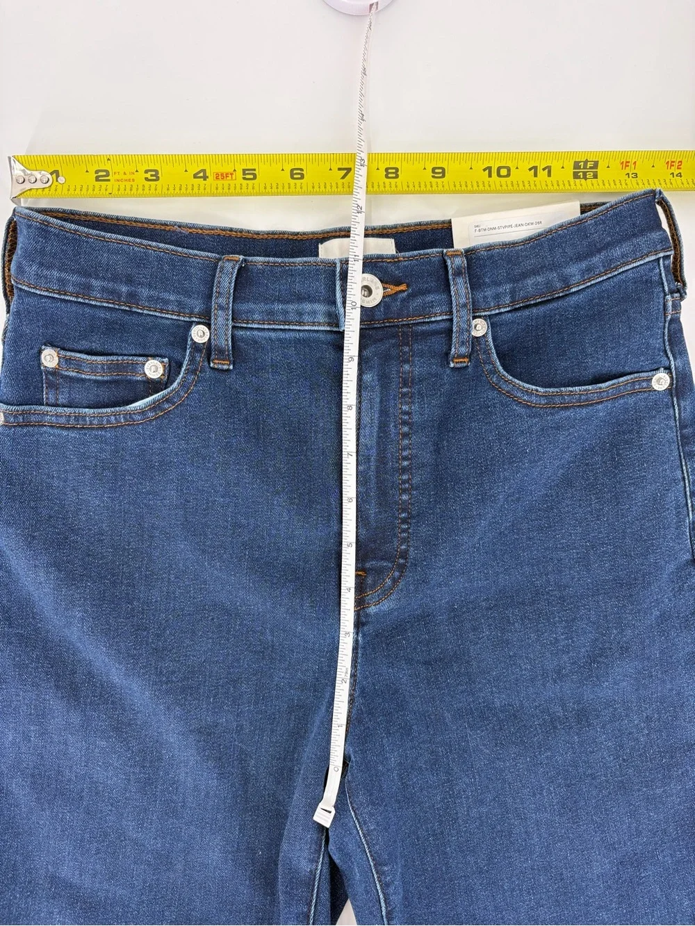 Everlane The High Key Stovepipe Jean High Rise Slim Leg Dark Wash NWT Size 26R